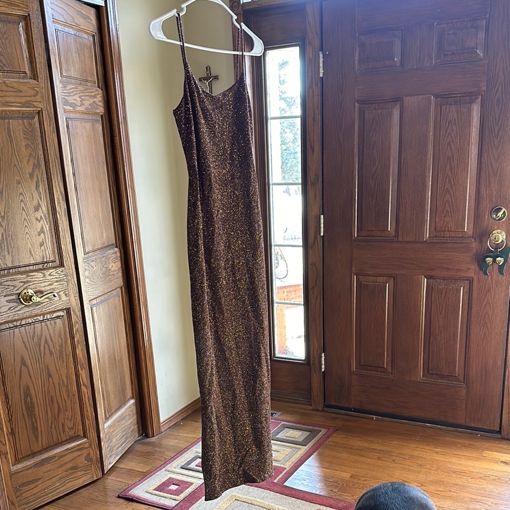Elegant Gold Glitter Dress